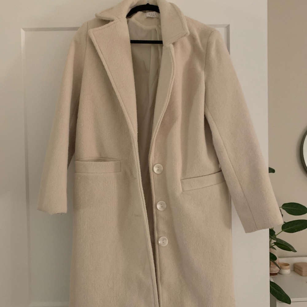 SAGE the label cream coloured coat -S
